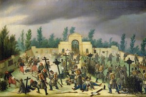 Scena dalla battaglia di Solferino: Combattimento nel cimitero
